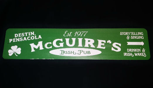Plaque métal publicitaire 20x30cm bombée en relief : The Shamrock W
