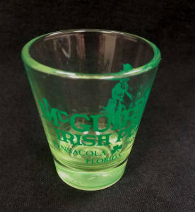 Green Bottom Shot Glass