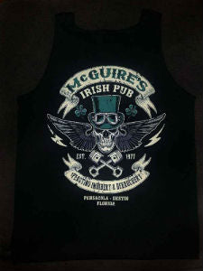 Biker Skull Tank Black