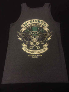 Biker Skull Tank Grey