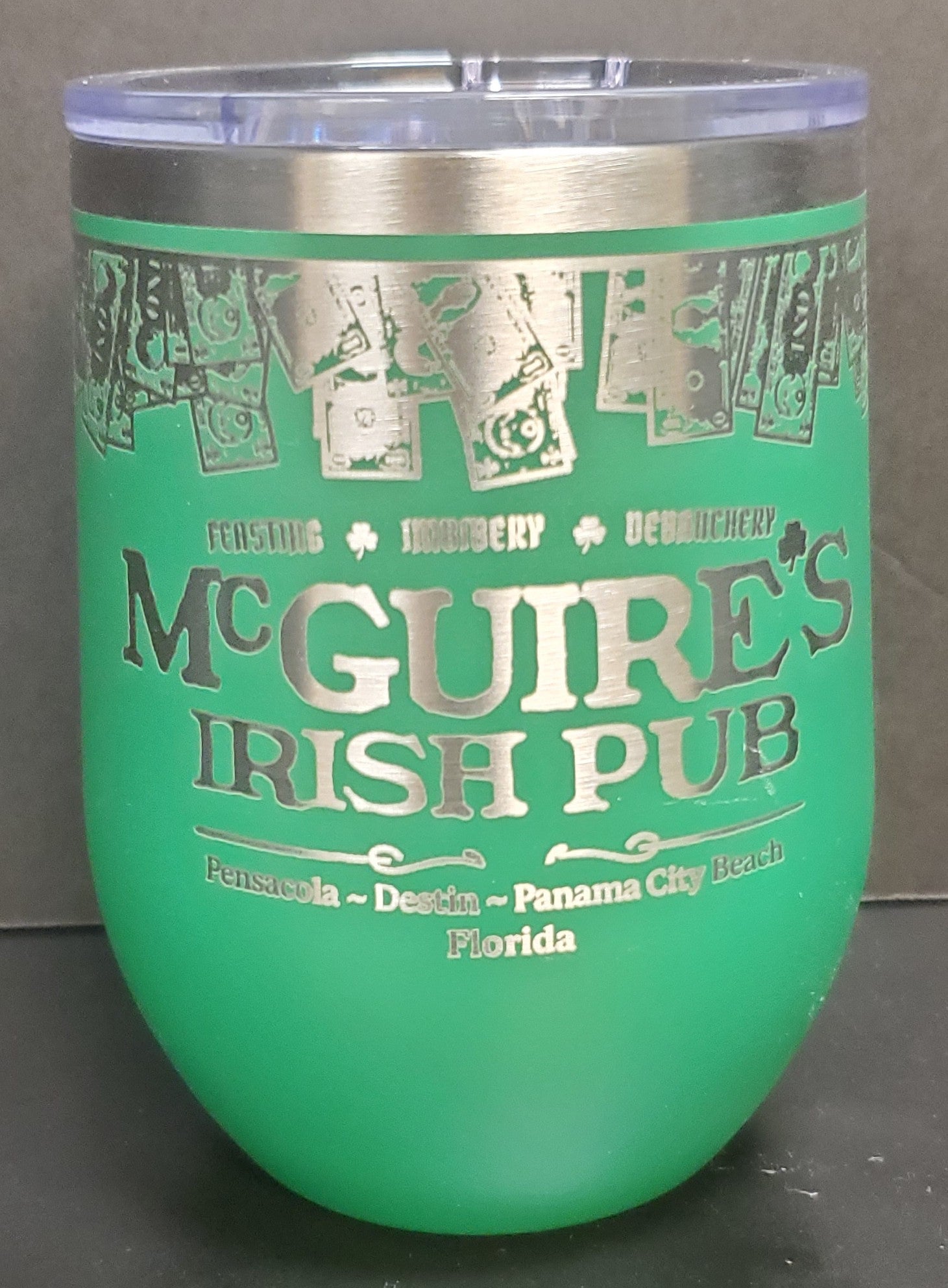 MCG Logo Steel Wine Cup